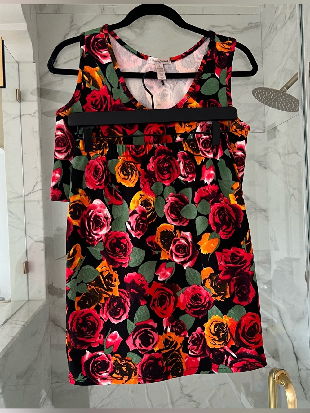 Rose Garden Mini Skirt - Black Multi